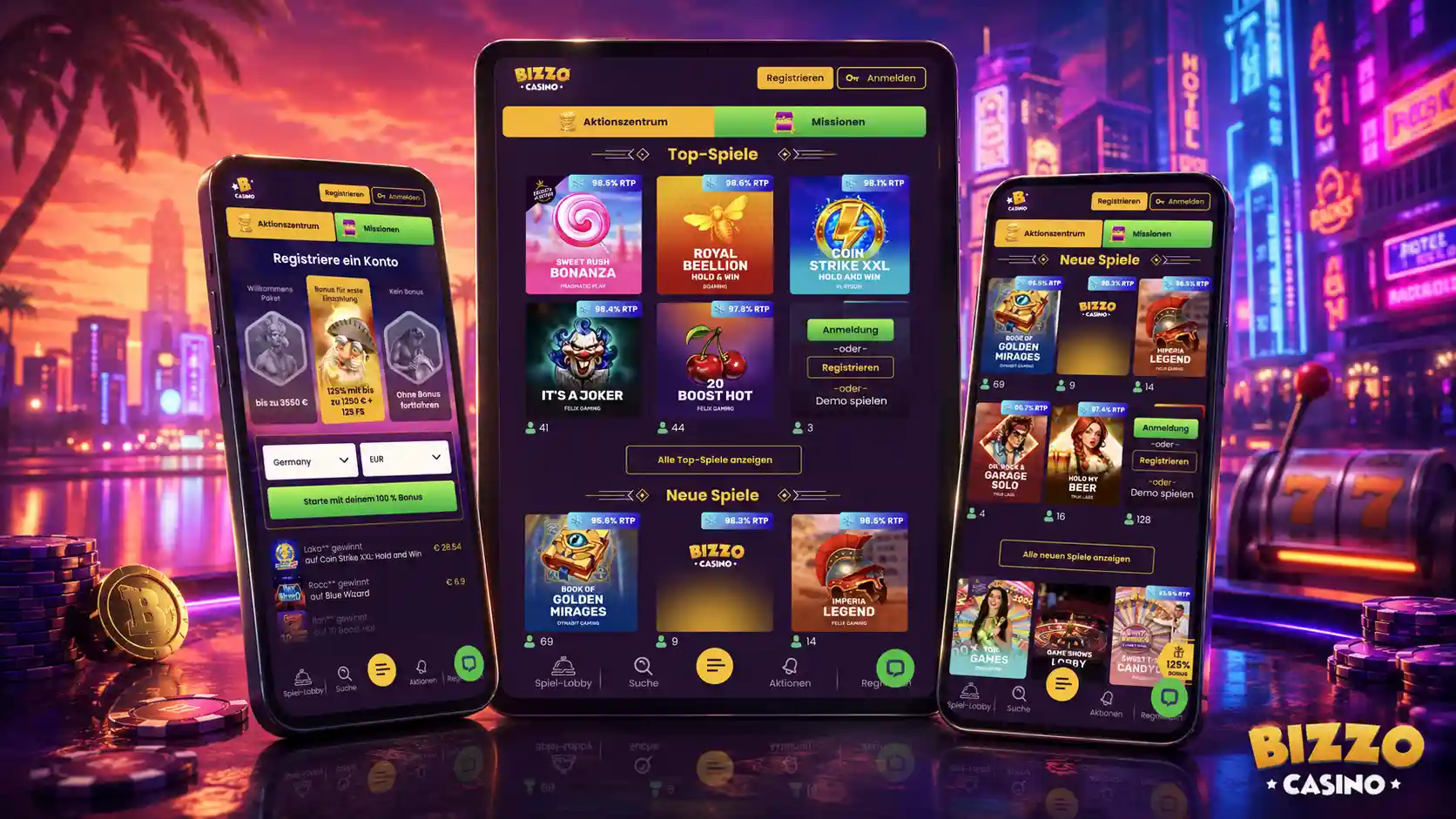 So funktionieren Bizzo Casino Aktualisierungen