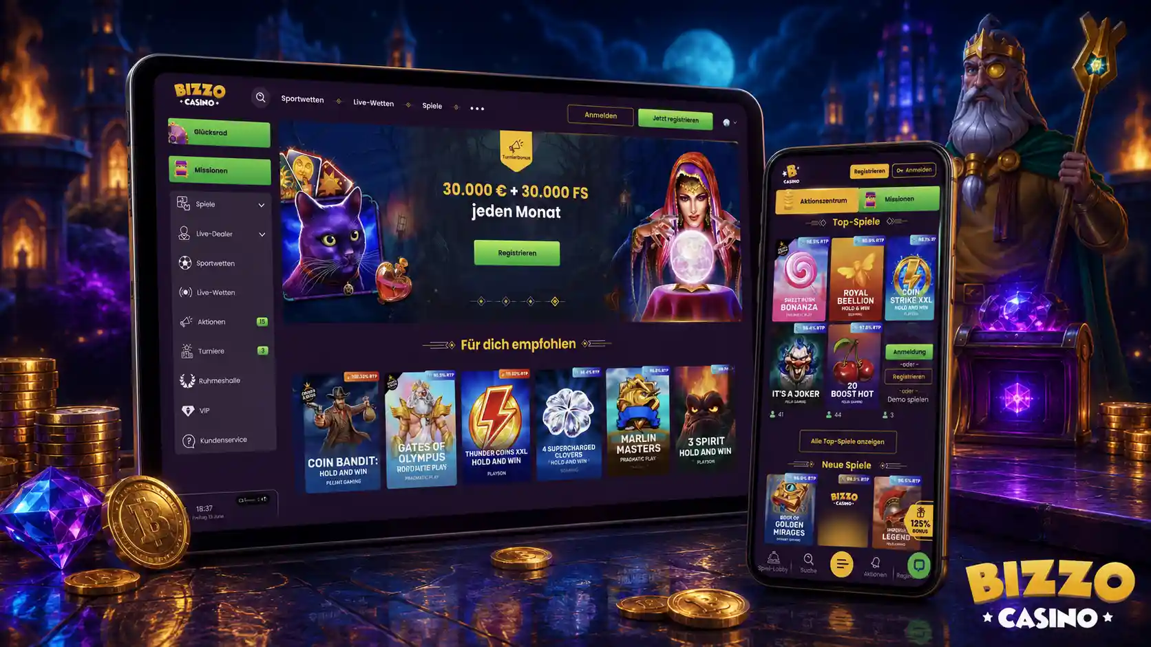 Zahlungsmethoden und Währungen bei Bizzo Casino